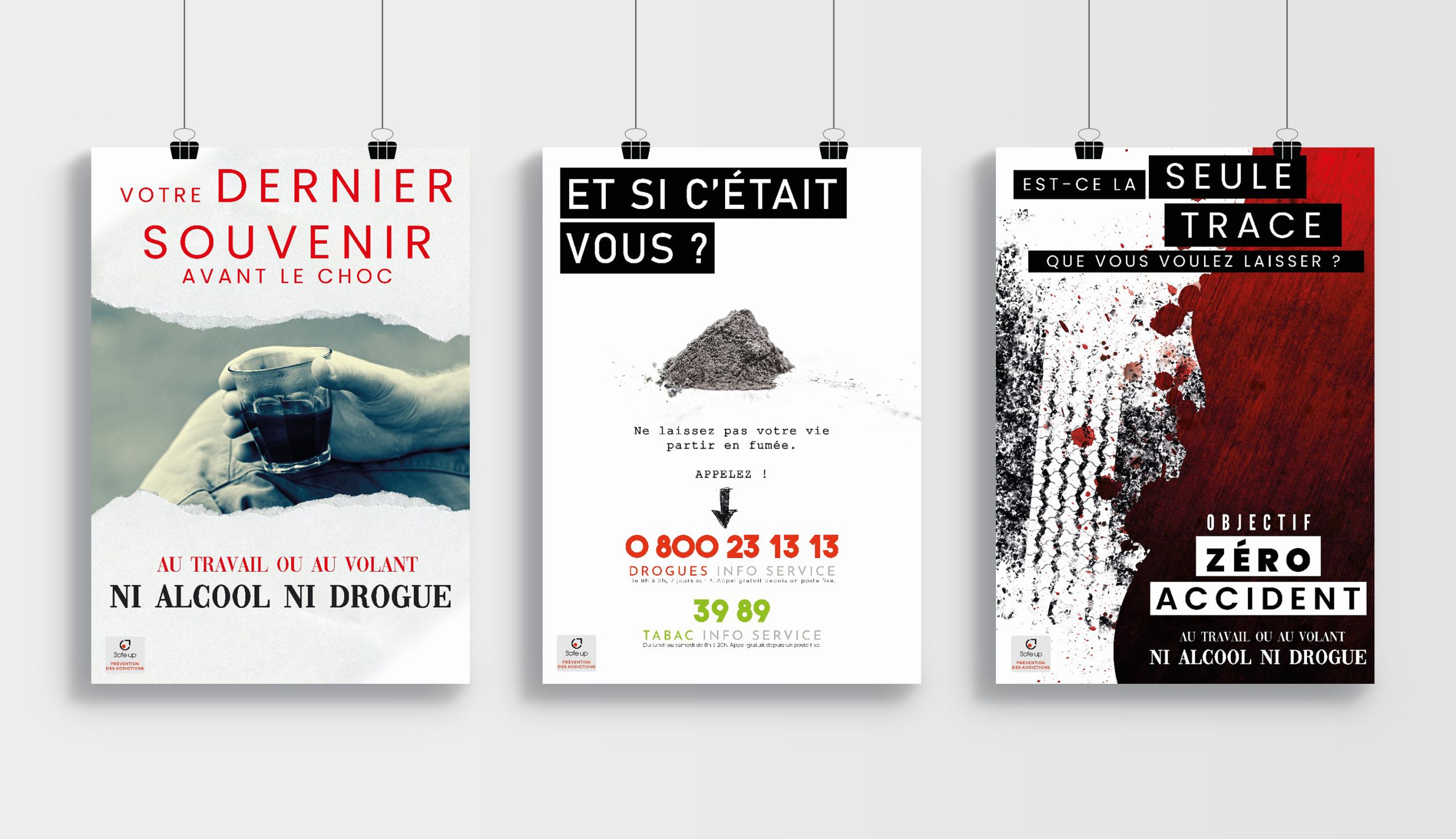 Affiches de prévention alcool drogue