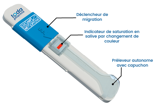 Test salivaire Toda Drugdiag® Saliva 5+ Innovation